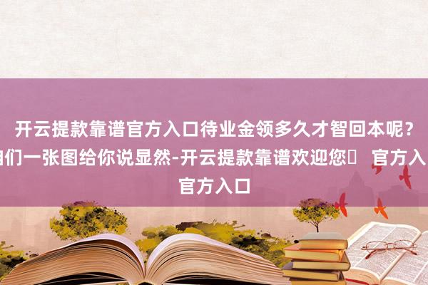 开云提款靠谱官方入口待业金领多久才智回本呢？咱们一张图给你说显然-开云提款靠谱欢迎您✅ 官方入口