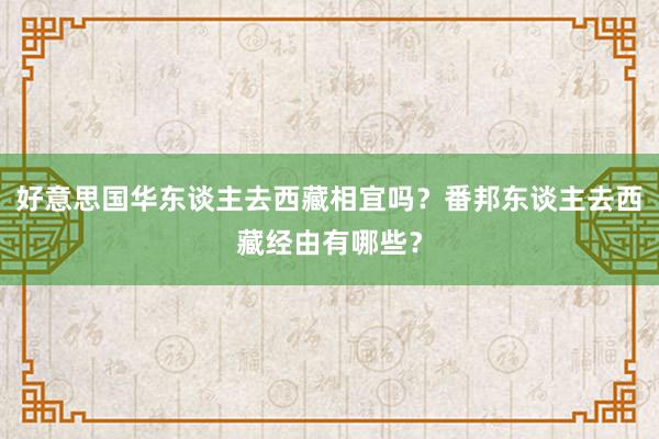 好意思国华东谈主去西藏相宜吗？番邦东谈主去西藏经由有哪些？