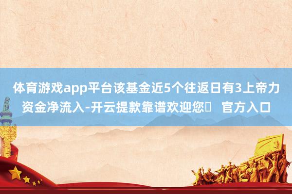 体育游戏app平台该基金近5个往返日有3上帝力资金净流入-开云提款靠谱欢迎您✅ 官方入口