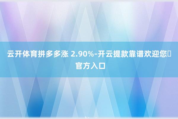 云开体育拼多多涨 2.90%-开云提款靠谱欢迎您✅ 官方入口